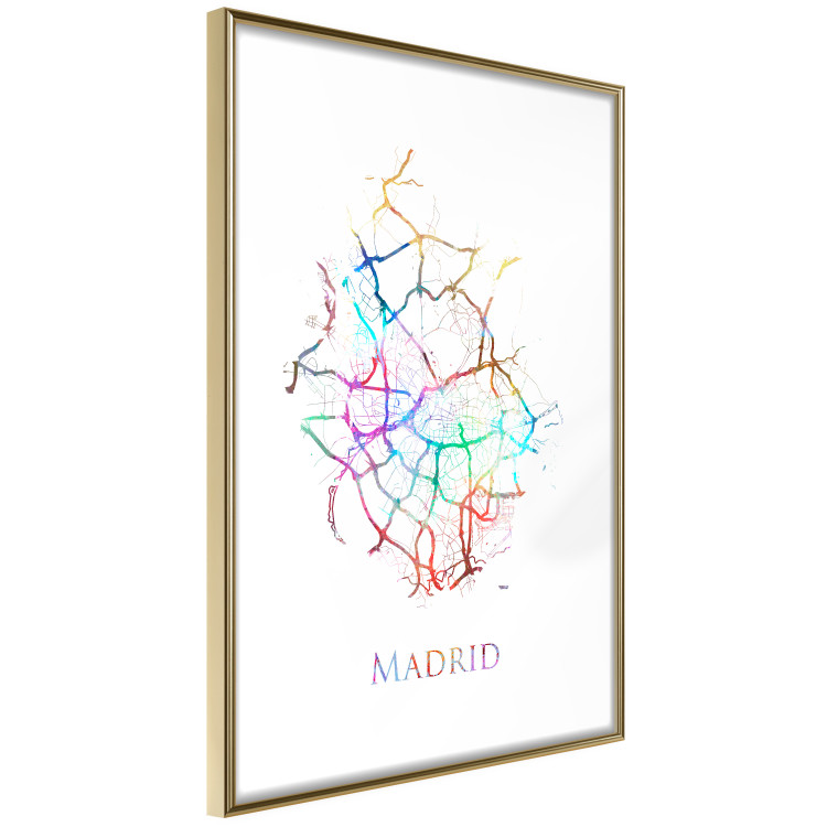 Poster Madrid - colorful map of one of the cities in Spain and English inscription 117906 additionalImage 6