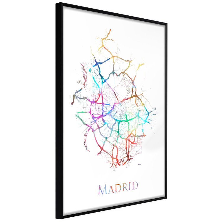 Poster Madrid - colorful map of one of the cities in Spain and English inscription 117906 additionalImage 10
