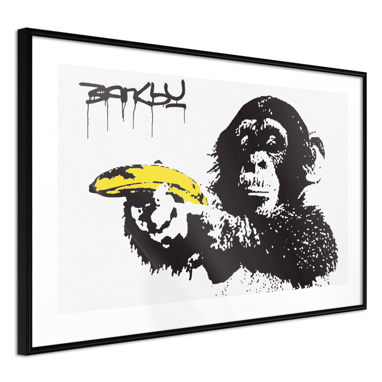 Poster Banana Gun - composition with a monkey and a yellow fruit in Banksy style 119206 additionalImage 11