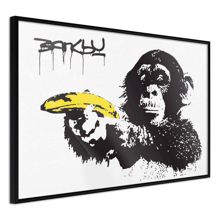 Poster Banana Gun - composition with a monkey and a yellow fruit in Banksy style 119206 additionalImage 10
