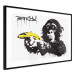 Poster Banana Gun - composition with a monkey and a yellow fruit in Banksy style 119206 additionalThumb 11