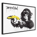 Poster Banana Gun - composition with a monkey and a yellow fruit in Banksy style 119206 additionalThumb 10