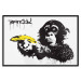 Poster Banana Gun - composition with a monkey and a yellow fruit in Banksy style 119206 additionalThumb 17