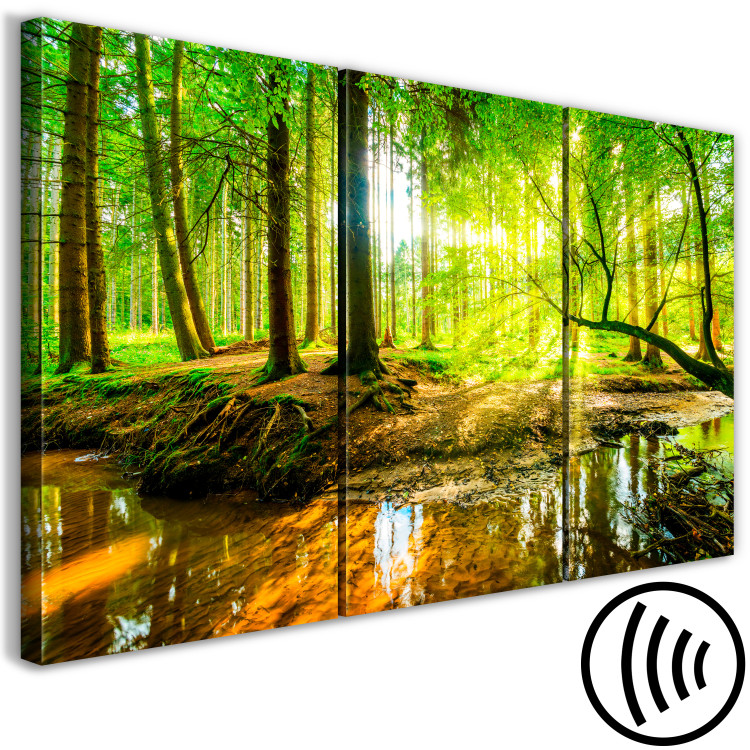 Canvas Print Forest Stream (3 Parts) 122206 additionalImage 6