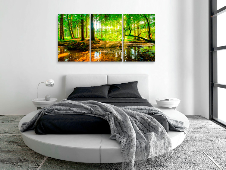 Canvas Print Forest Stream (3 Parts) 122206 additionalImage 3