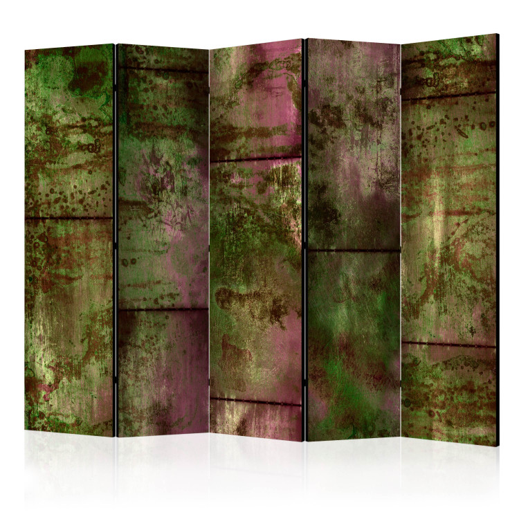 Room Divider Living Wall II - texture of brown bricks covered with rust and mold 123006