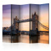 Room Divider Screen Sunset Bridge II - architecture of a bridge in London over the river 123306
