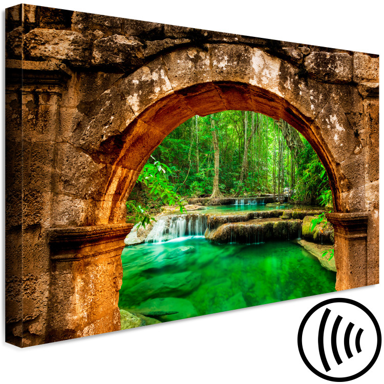 Canvas Print Green Stream (1 Part) Wide 124006 additionalImage 6