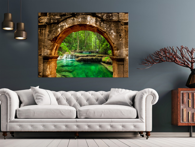 Canvas Print Green Stream (1 Part) Wide 124006 additionalImage 3