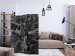 Folding Screen Black Marble (3-piece) - dark composition with a stone texture 124306 additionalThumb 4