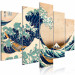 Canvas Print The Great Wave off Kanagawa (5 Parts) Wide 125806 additionalThumb 2