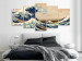 Canvas Print The Great Wave off Kanagawa (5 Parts) Wide 125806 additionalThumb 3