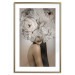 Poster Blossomed - abstract portrait of a woman with white flowers on her head 127306 additionalThumb 16
