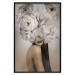 Poster Blossomed - abstract portrait of a woman with white flowers on her head 127306 additionalThumb 18