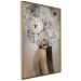 Poster Blossomed - abstract portrait of a woman with white flowers on her head 127306 additionalThumb 12