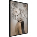 Poster Blossomed - abstract portrait of a woman with white flowers on her head 127306 additionalThumb 11