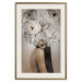 Poster Blossomed - abstract portrait of a woman with white flowers on her head 127306 additionalThumb 20