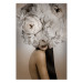 Poster Blossomed - abstract portrait of a woman with white flowers on her head 127306