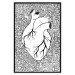 Poster Pure Heart - black and white human heart on abstract patterns background 127906 additionalThumb 16