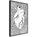 Poster Pure Heart - black and white human heart on abstract patterns background 127906 additionalThumb 11