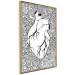 Poster Pure Heart - black and white human heart on abstract patterns background 127906 additionalThumb 12