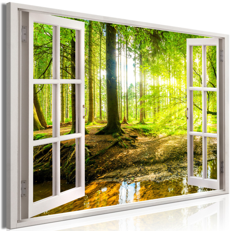 Large canvas print Window: View on Forest [Large Format] 128706 additionalImage 2