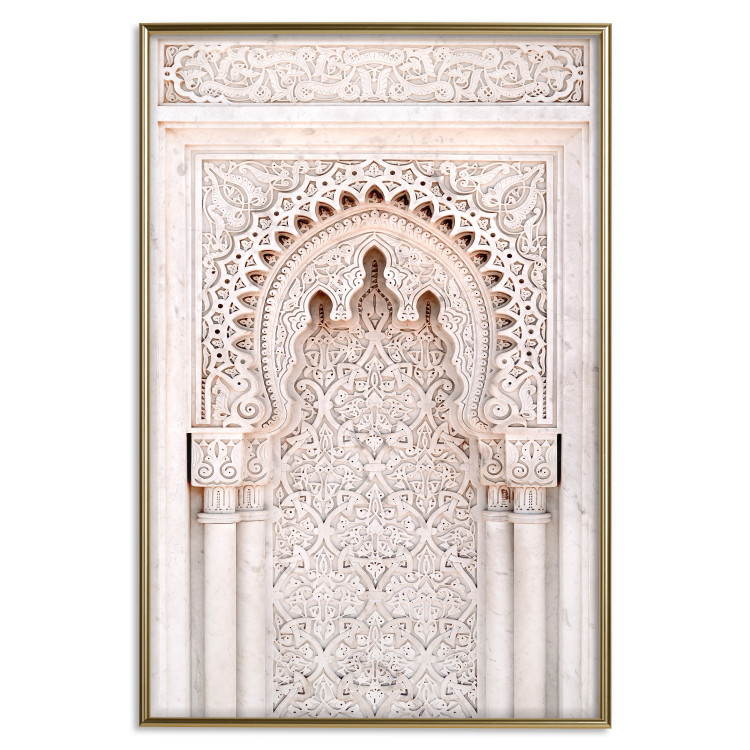 Poster Lacy Radiance - beige architecture of a column adorned with ornaments 129506 additionalImage 17