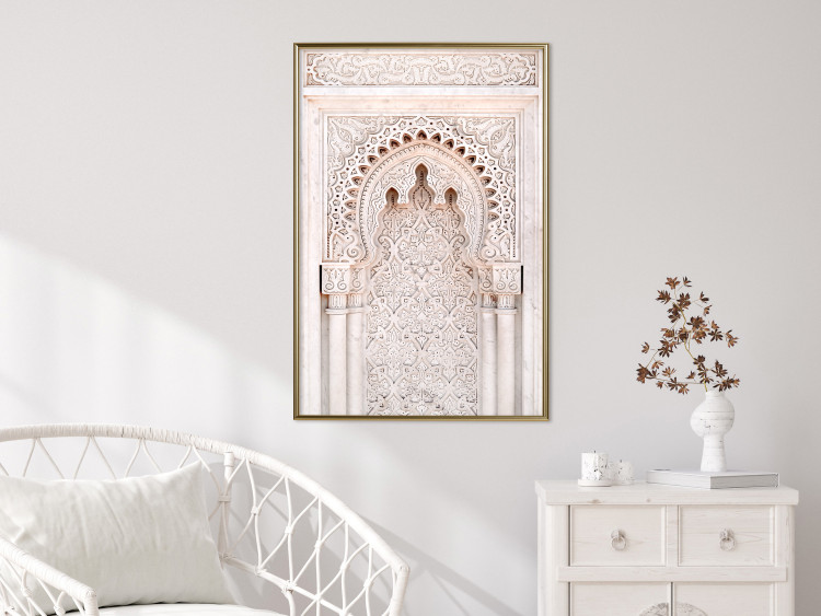 Poster Lacy Radiance - beige architecture of a column adorned with ornaments 129506 additionalImage 7