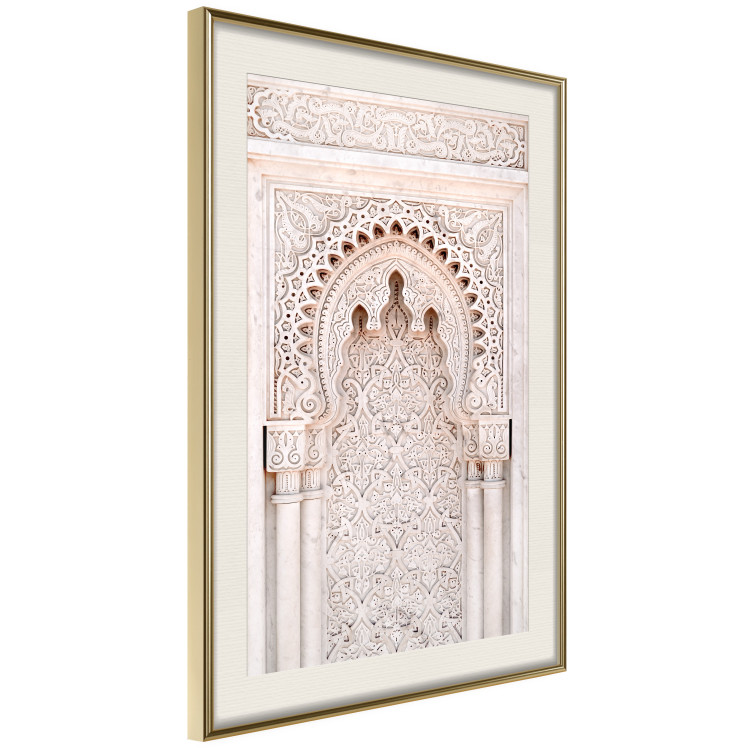 Poster Lacy Radiance - beige architecture of a column adorned with ornaments 129506 additionalImage 3