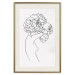 Wall Poster Gardener - abstract line art of a woman with flowers on a white background 132206 additionalThumb 20