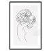 Wall Poster Gardener - abstract line art of a woman with flowers on a white background 132206 additionalThumb 17