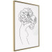 Wall Poster Gardener - abstract line art of a woman with flowers on a white background 132206 additionalThumb 14