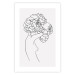 Wall Poster Gardener - abstract line art of a woman with flowers on a white background 132206 additionalThumb 25