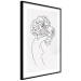 Wall Poster Gardener - abstract line art of a woman with flowers on a white background 132206 additionalThumb 8