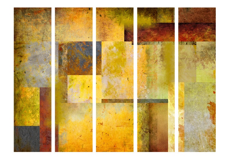 Room Divider Orange Shade of Expression II (5-piece) - colorful abstraction 133006 additionalImage 3