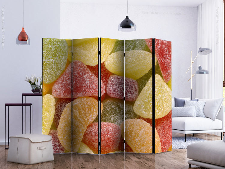 Room Divider Tasty Jellies II (5-piece) - sweet colorful composition 133306 additionalImage 2