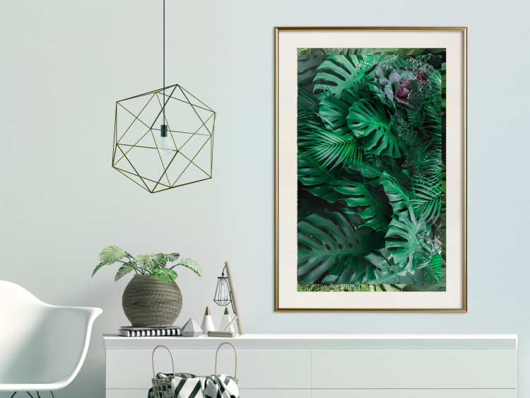 Wall Poster Dense Jungle - plant composition of tropical greenish jungle 134506 additionalImage 22