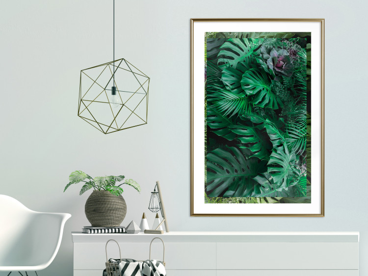 Wall Poster Dense Jungle - plant composition of tropical greenish jungle 134506 additionalImage 15