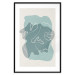 Poster Spring Visitor - line art on a blue background in an abstract motif 135006 additionalThumb 15