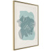 Poster Spring Visitor - line art on a blue background in an abstract motif 135006 additionalThumb 3