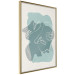 Poster Spring Visitor - line art on a blue background in an abstract motif 135006 additionalThumb 14