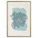 Poster Spring Visitor - line art on a blue background in an abstract motif 135006 additionalThumb 20