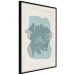 Poster Spring Visitor - line art on a blue background in an abstract motif 135006 additionalThumb 2