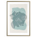 Poster Spring Visitor - line art on a blue background in an abstract motif 135006 additionalThumb 16