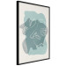 Poster Spring Visitor - line art on a blue background in an abstract motif 135006 additionalThumb 13
