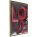 Poster Love in Reds - red texts with 3D effect on a light background 135506 additionalThumb 15