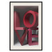 Poster Love in Reds - red texts with 3D effect on a light background 135506 additionalThumb 25