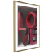Poster Love in Reds - red texts with 3D effect on a light background 135506 additionalThumb 12