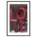 Poster Love in Reds - red texts with 3D effect on a light background 135506 additionalThumb 20