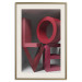 Poster Love in Reds - red texts with 3D effect on a light background 135506 additionalThumb 24